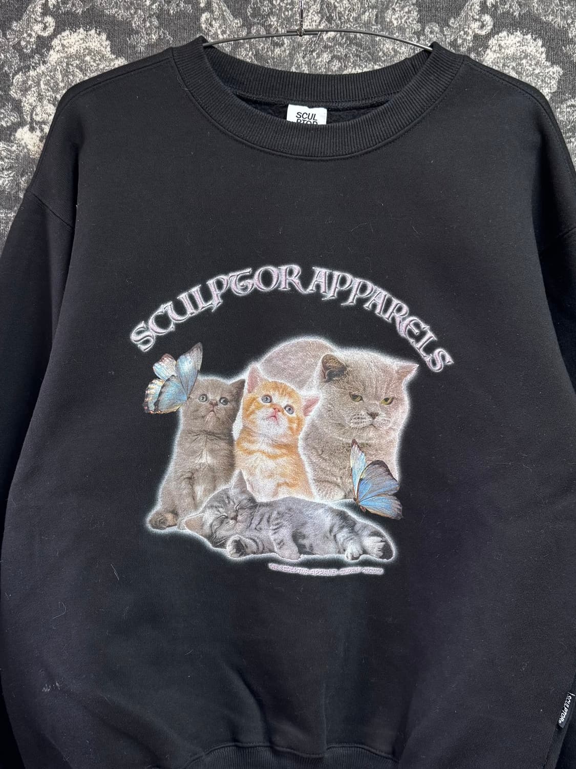 sculptor 스컬프터 고양이 프린팅 맨투맨 상품이미지3