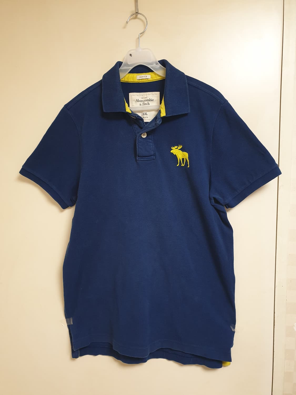 [남성] 아베크롬비앤피치 정품 네이비 반팔 카라티 상품이미지1