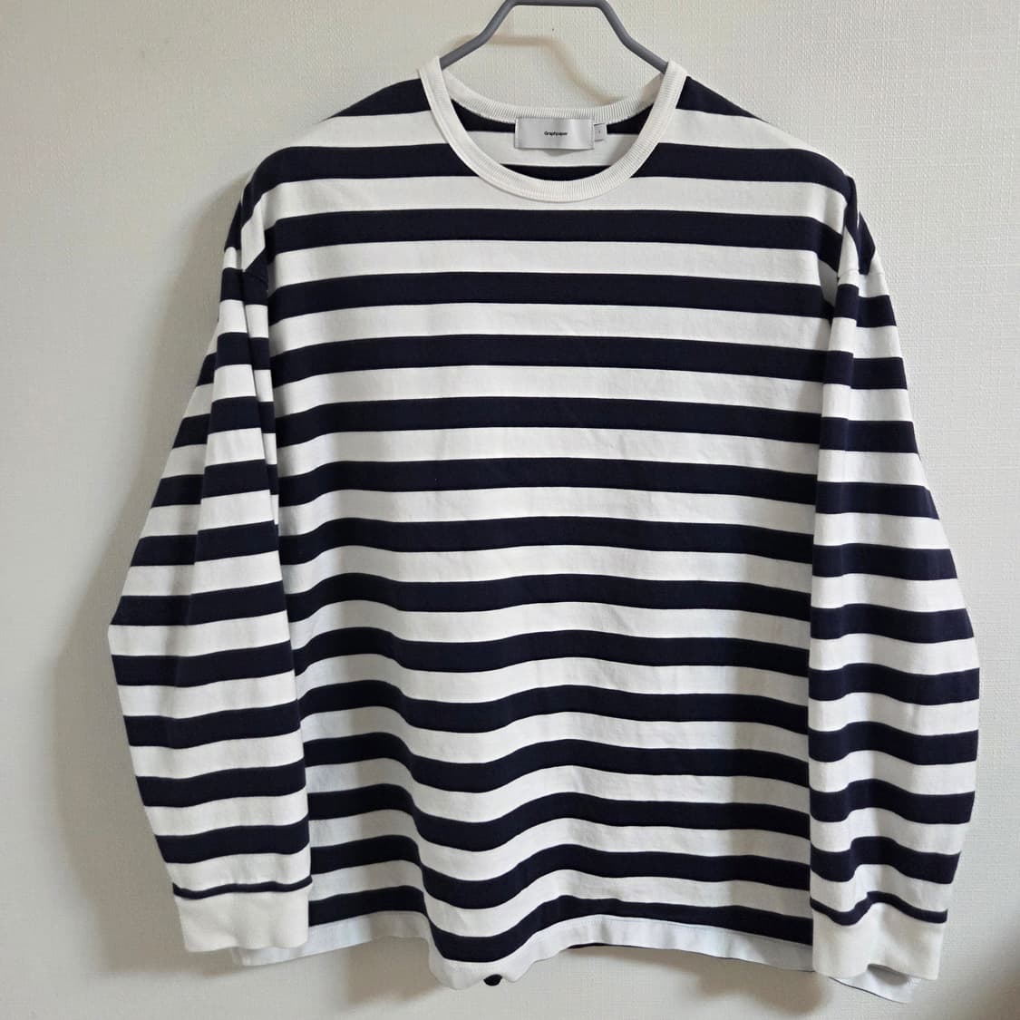 (1) 그라프페이퍼 스트라이프 롱슬리브 판매합니다. 상품이미지1