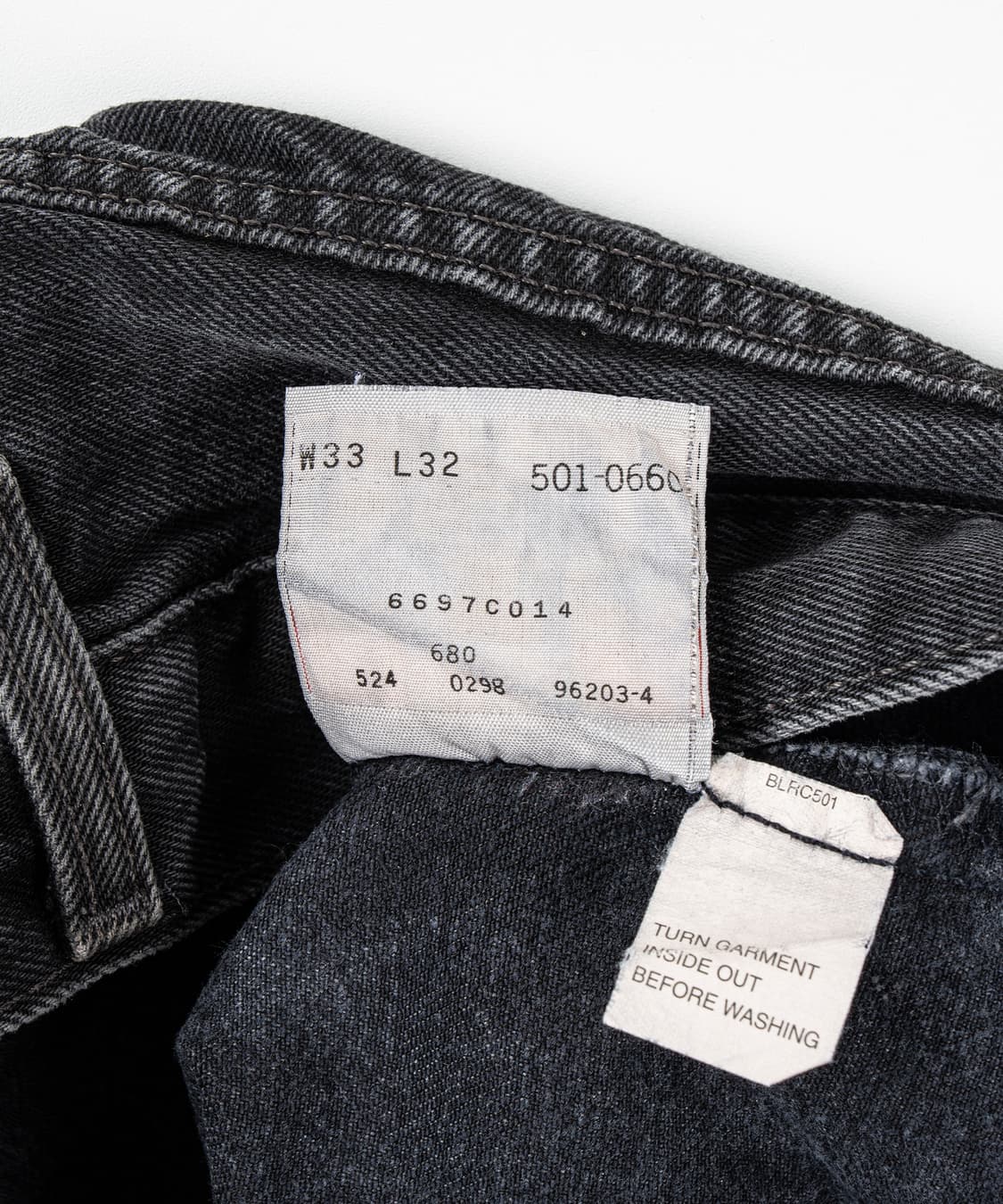 (32) 90's 리바이스 501 USA Made Black Washed 상품이미지8