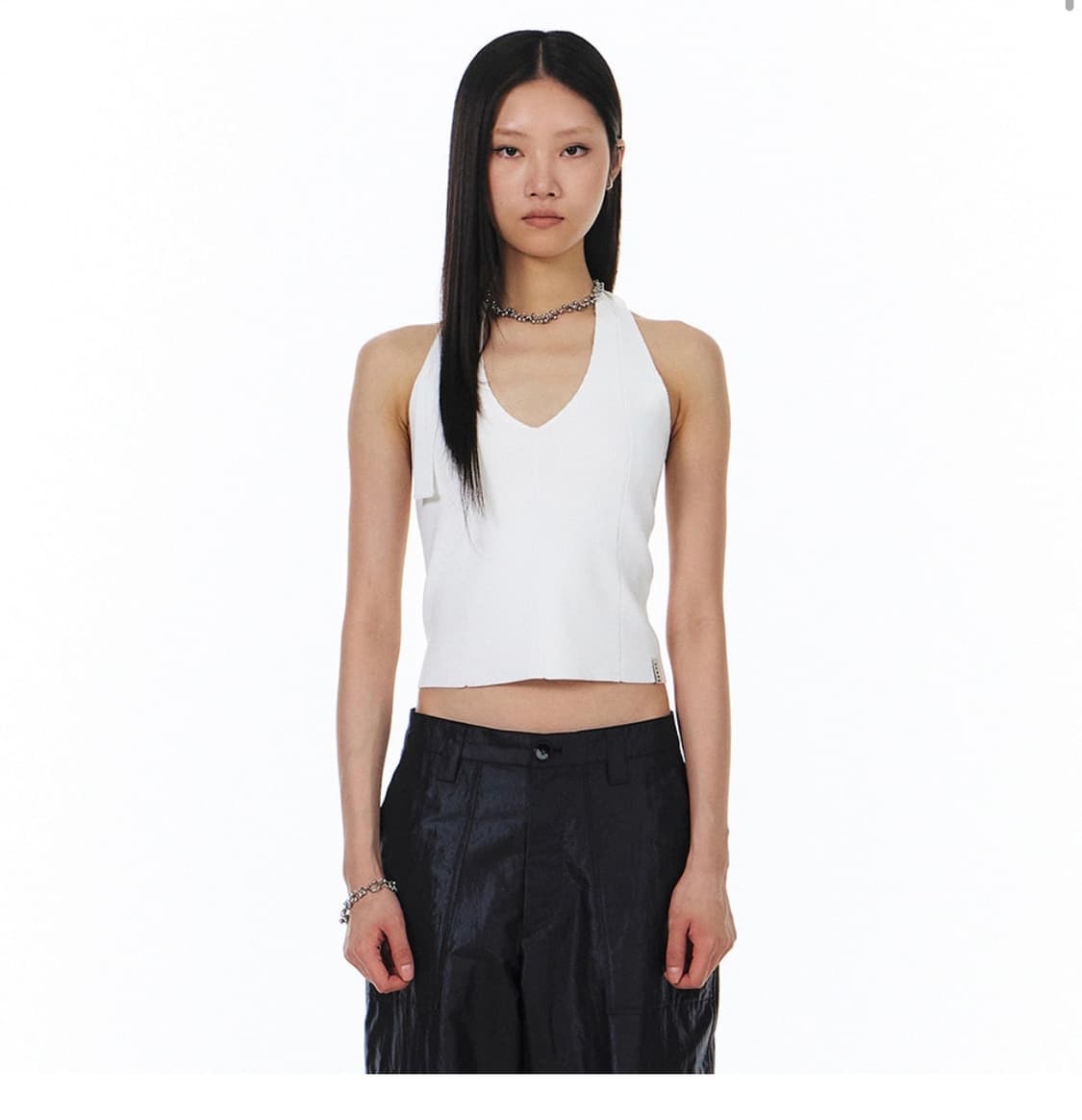 Strap Halter Knit (White) 상품이미지1