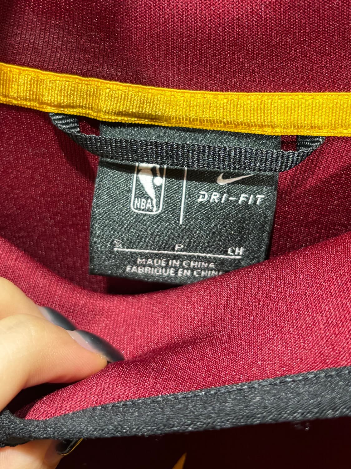 S 나이키 x NBA 베스킷볼 버건디 폴리 후드티  상품이미지5