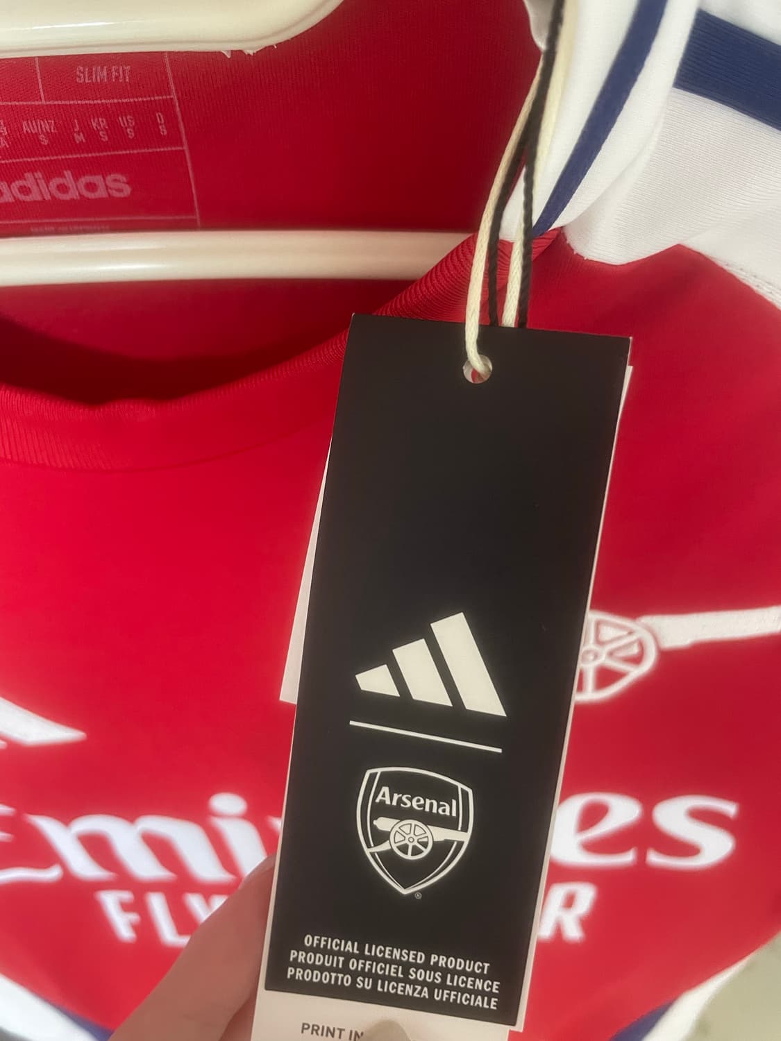 판매) 아디다스 아스널 2024/25 홈 저지 배러 스칼렛 화이트 - K 상품이미지3