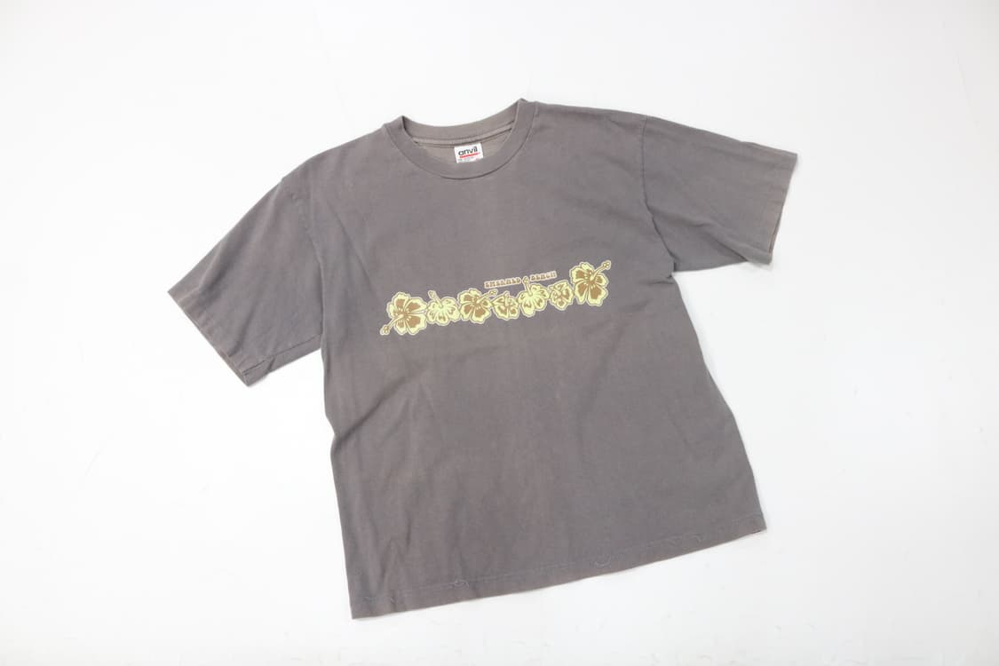 앤빌 anvil 90s 빈티지 오키나와 하이비스커스 그래픽 티셔츠 (M) 상품이미지3