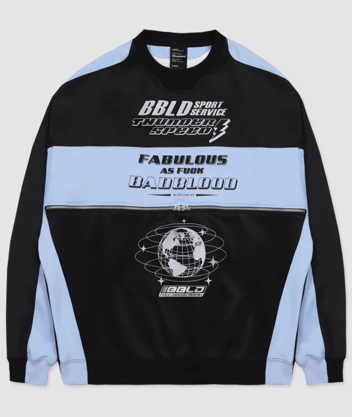 배드블러드 패뷸러스 스포츠 맨투맨 - 블루/블랙 상품이미지2