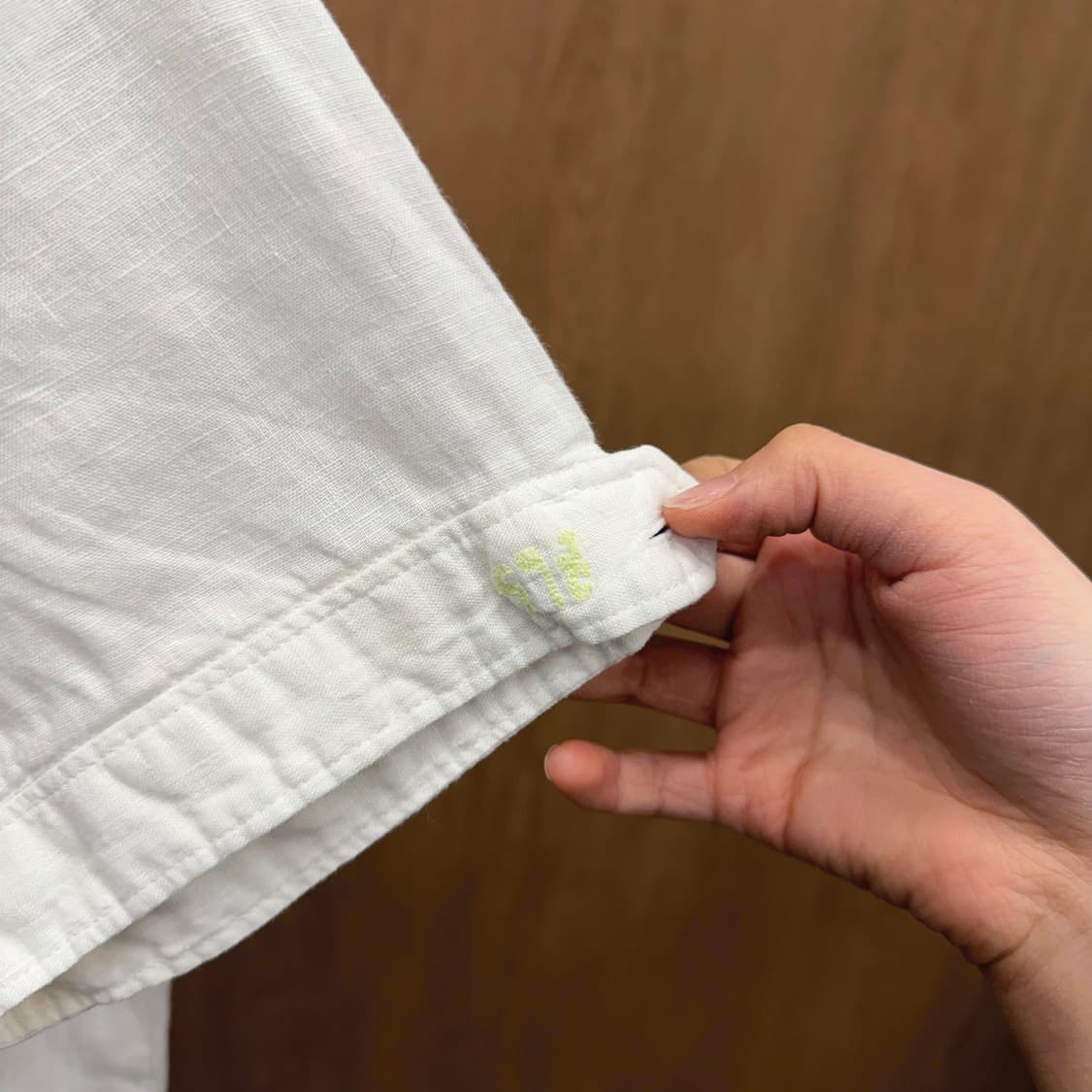 디젤 린넨 반팔 셔츠 웨스턴 요그 절개 더블 플랩 포켓 디테일 아이보리 상품이미지6