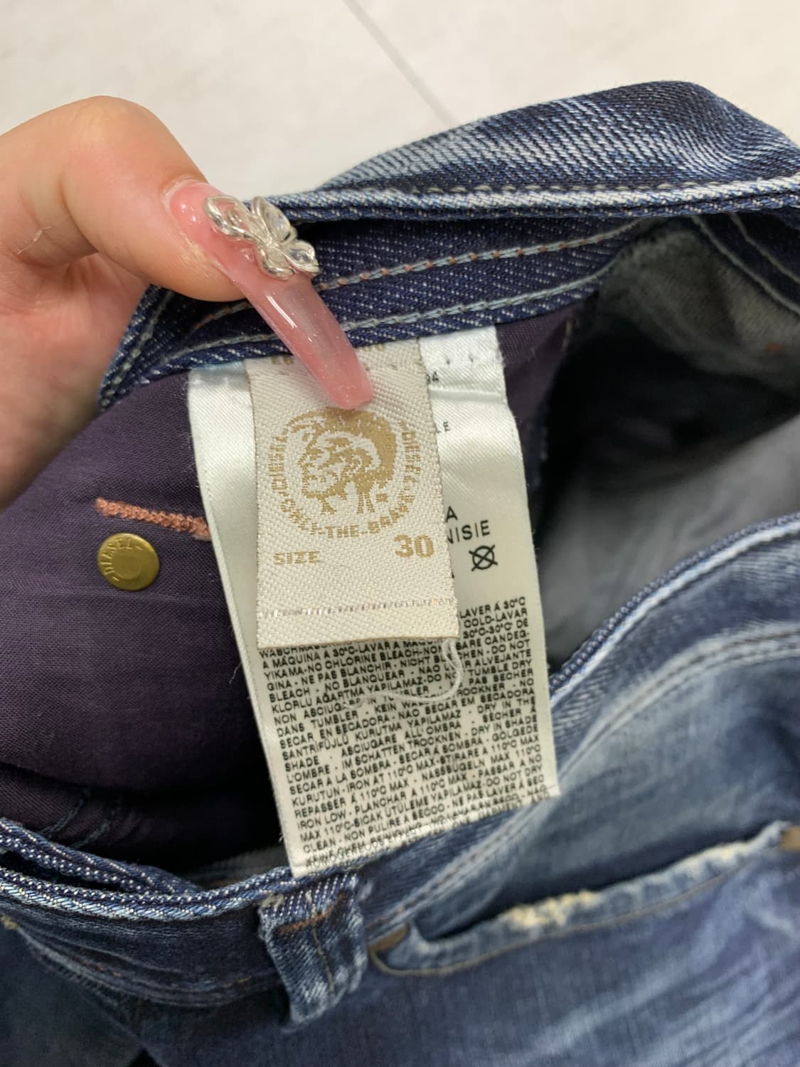 디젤 진청 스트레이트 데님 팬츠#101 상품이미지6