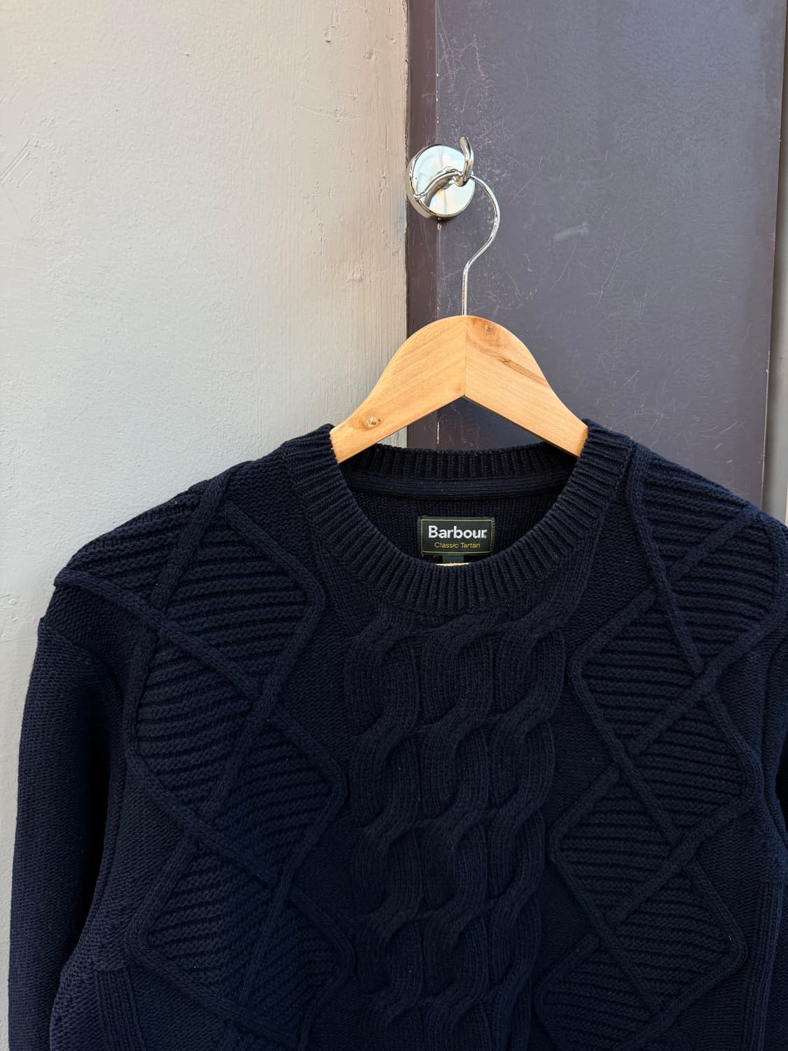 M/ 바버 피셔맨 아란 울 니트 상품이미지3