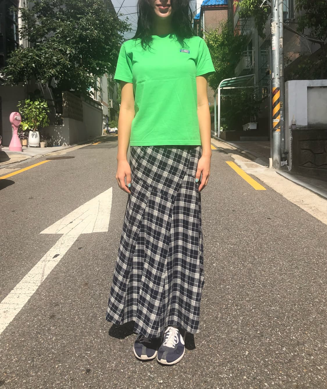 엑스걸 X-girl 그린 반팔티셔츠 size 1 상품이미지1