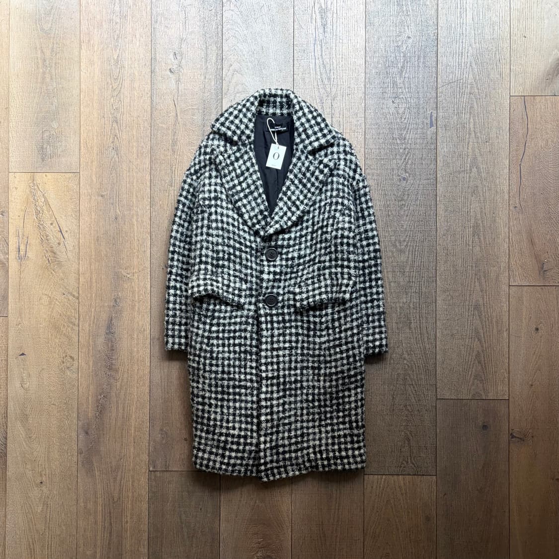 Check Boucle Fulling Wool Coat 상품이미지2