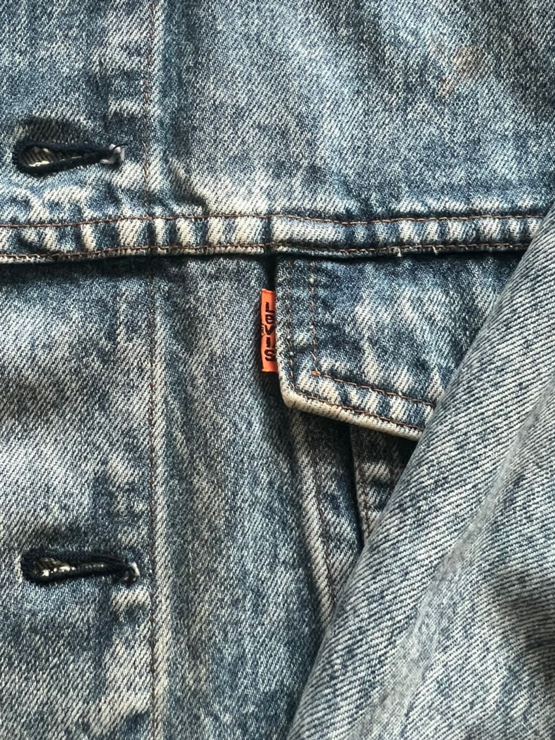 80‘s levis trucker 3세대 트러커 오렌지탭  상품이미지10