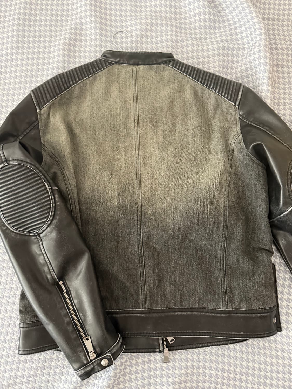 배드블러드 스카드 레이서 자켓 워시드 블랙 상품이미지2