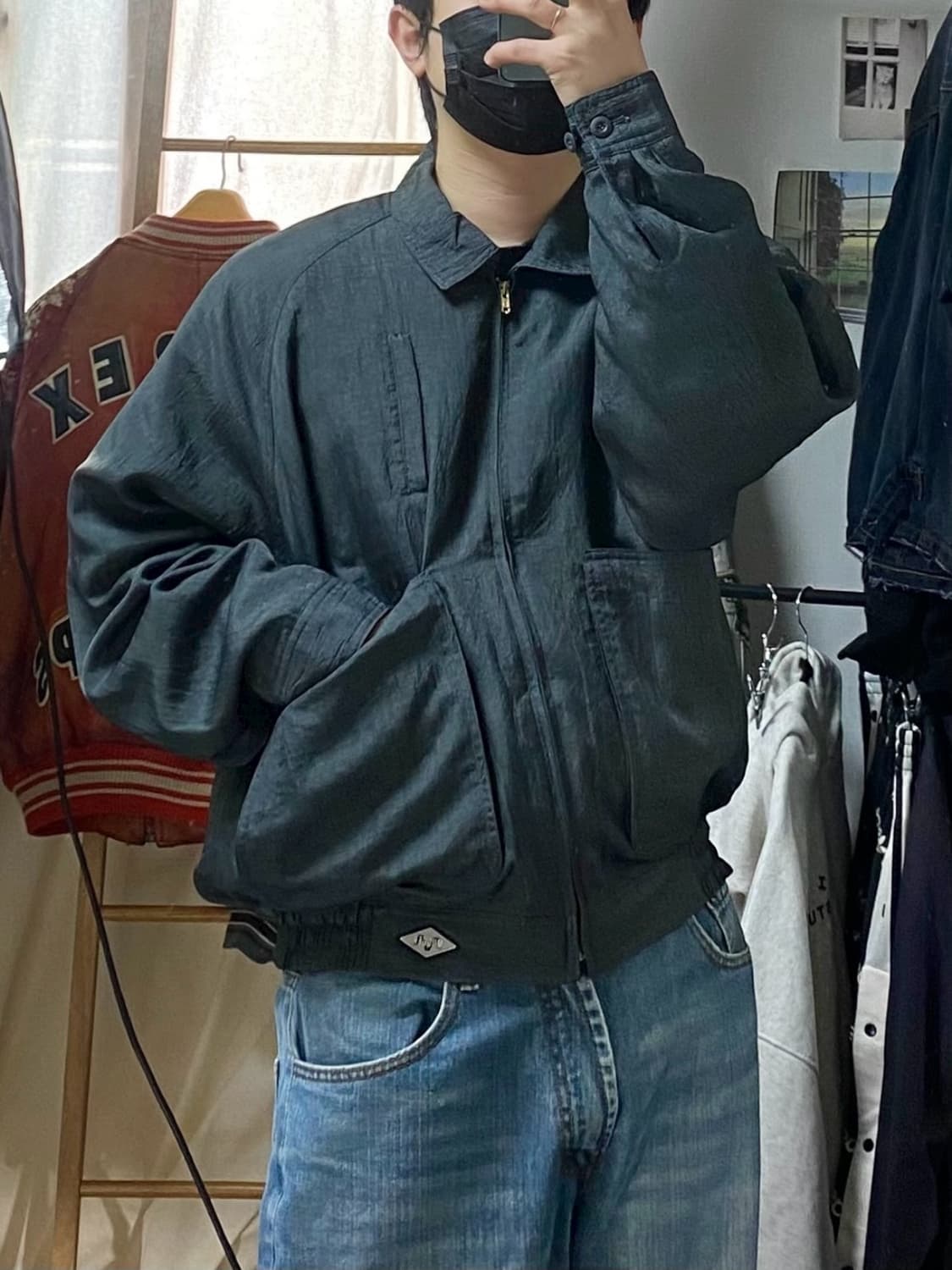 [L] MUGGER 퍼 라이닝 빈티지 봄버자켓 상품이미지10