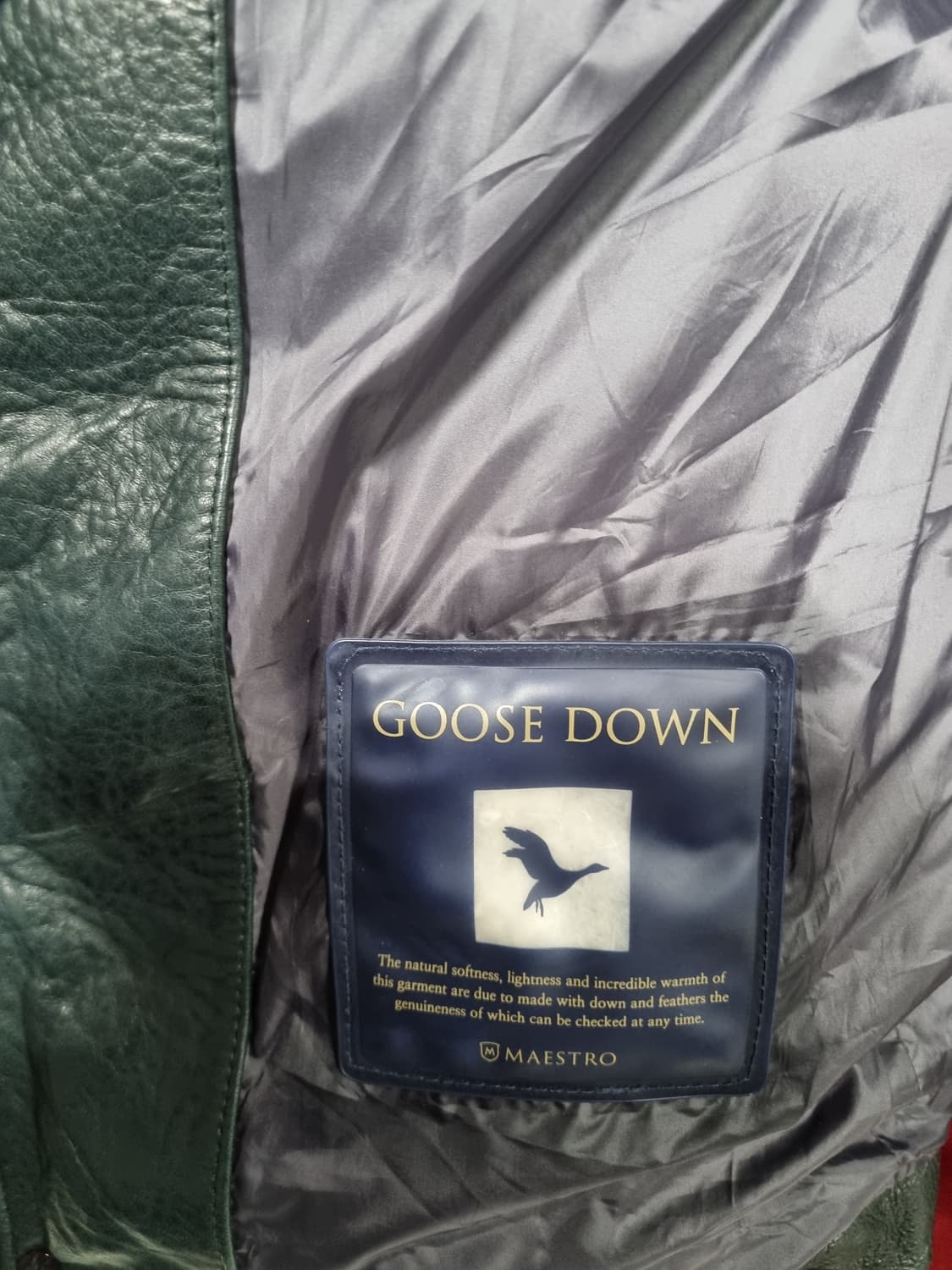 마에스트로 남성 양가죽 구스패딩  상품이미지5