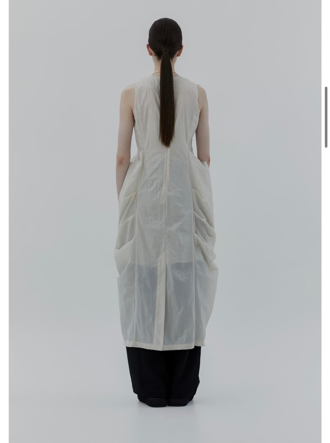 새상품)트리밍버드 드레이프 포켓 슬리브리스 드레스 원피스 상품이미지9