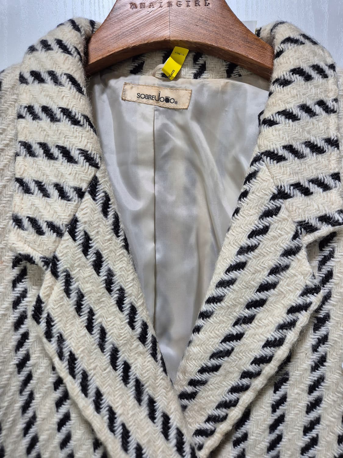 헤어리 스트라이프 폼버 자켓 상품이미지2