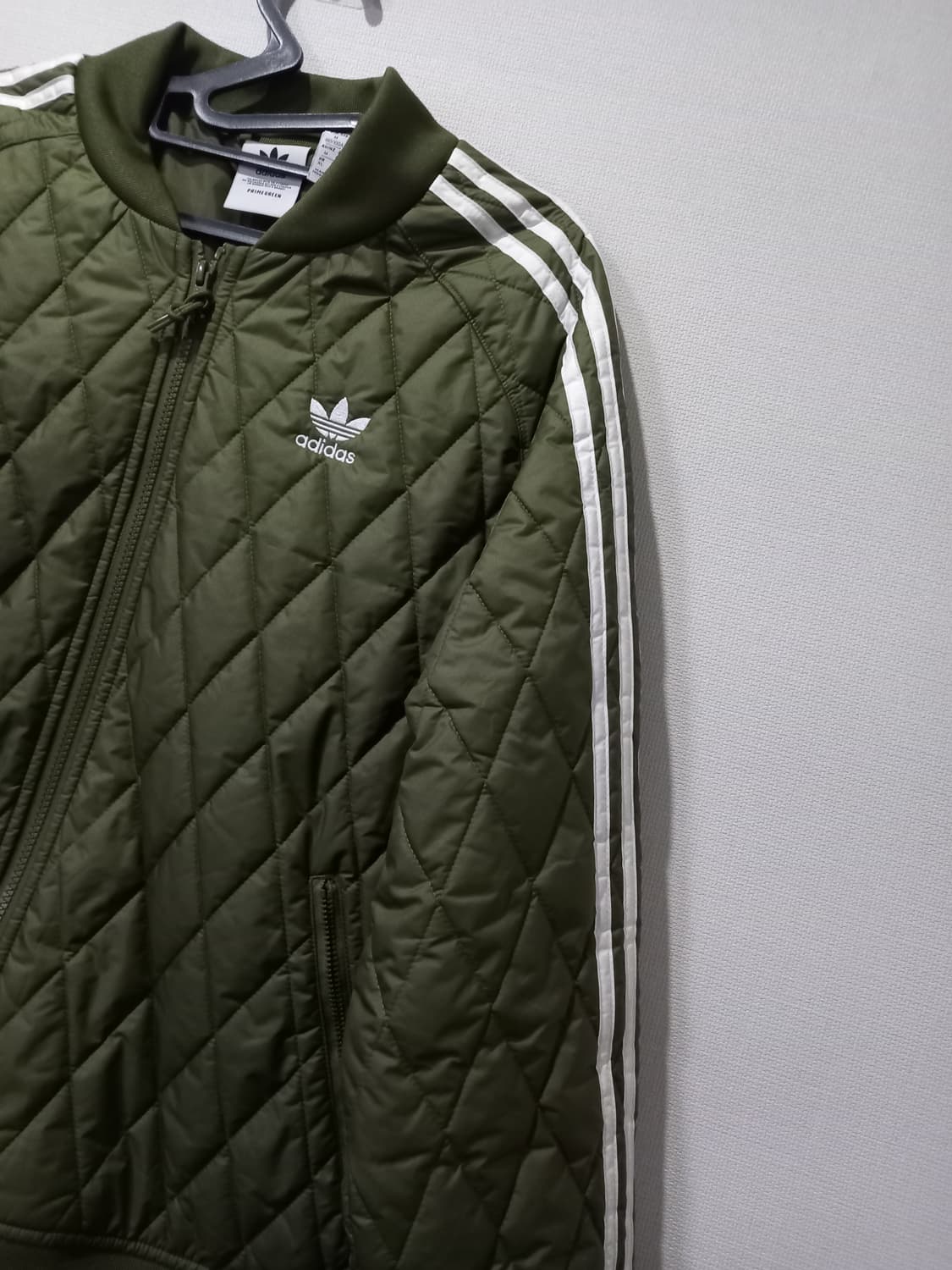 아디다스 퀄팅 카키 트랙탑 저지 져지집업 105/XL 상품이미지2