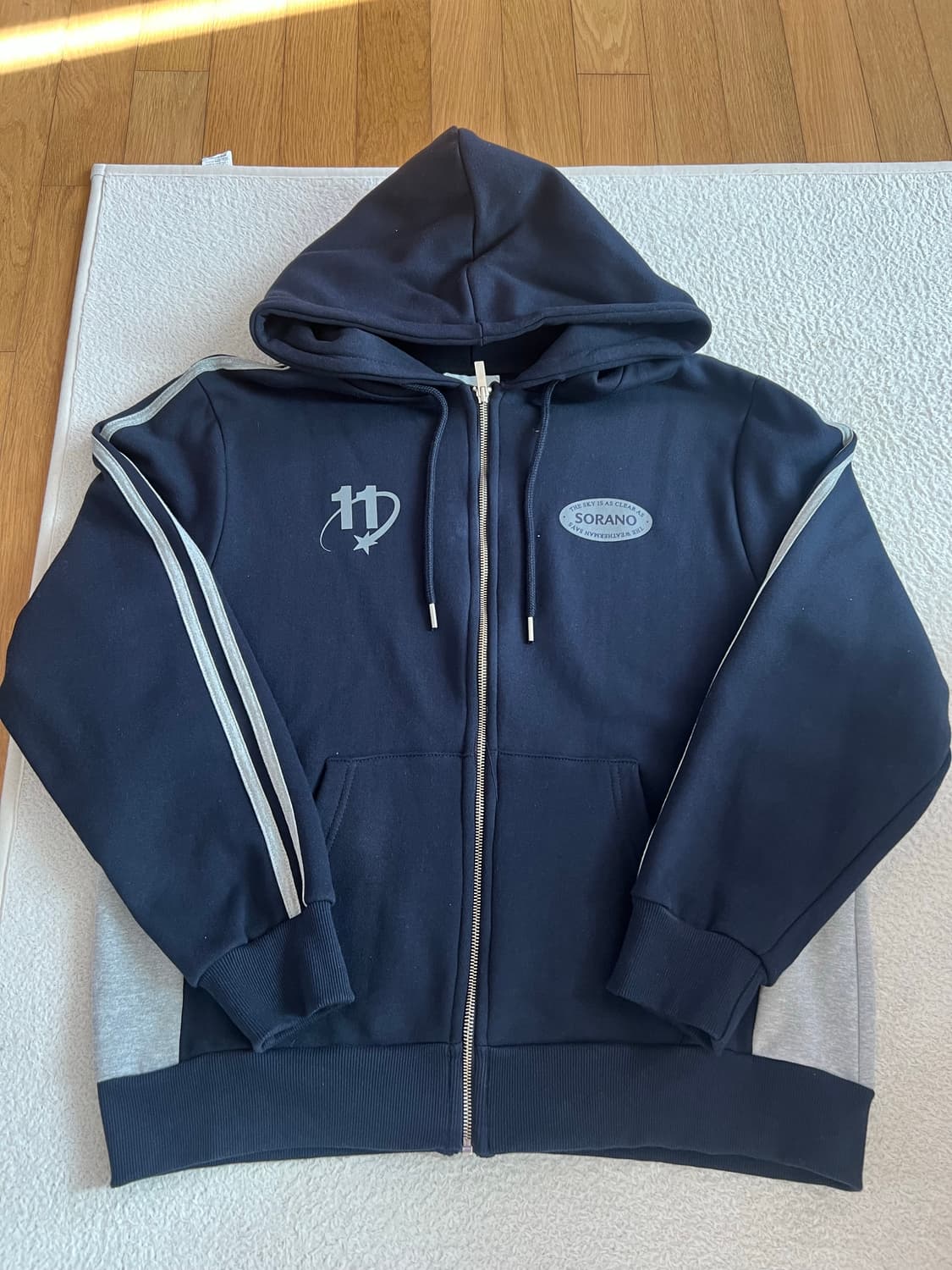 소라노 후드집업 네이비 상품이미지1