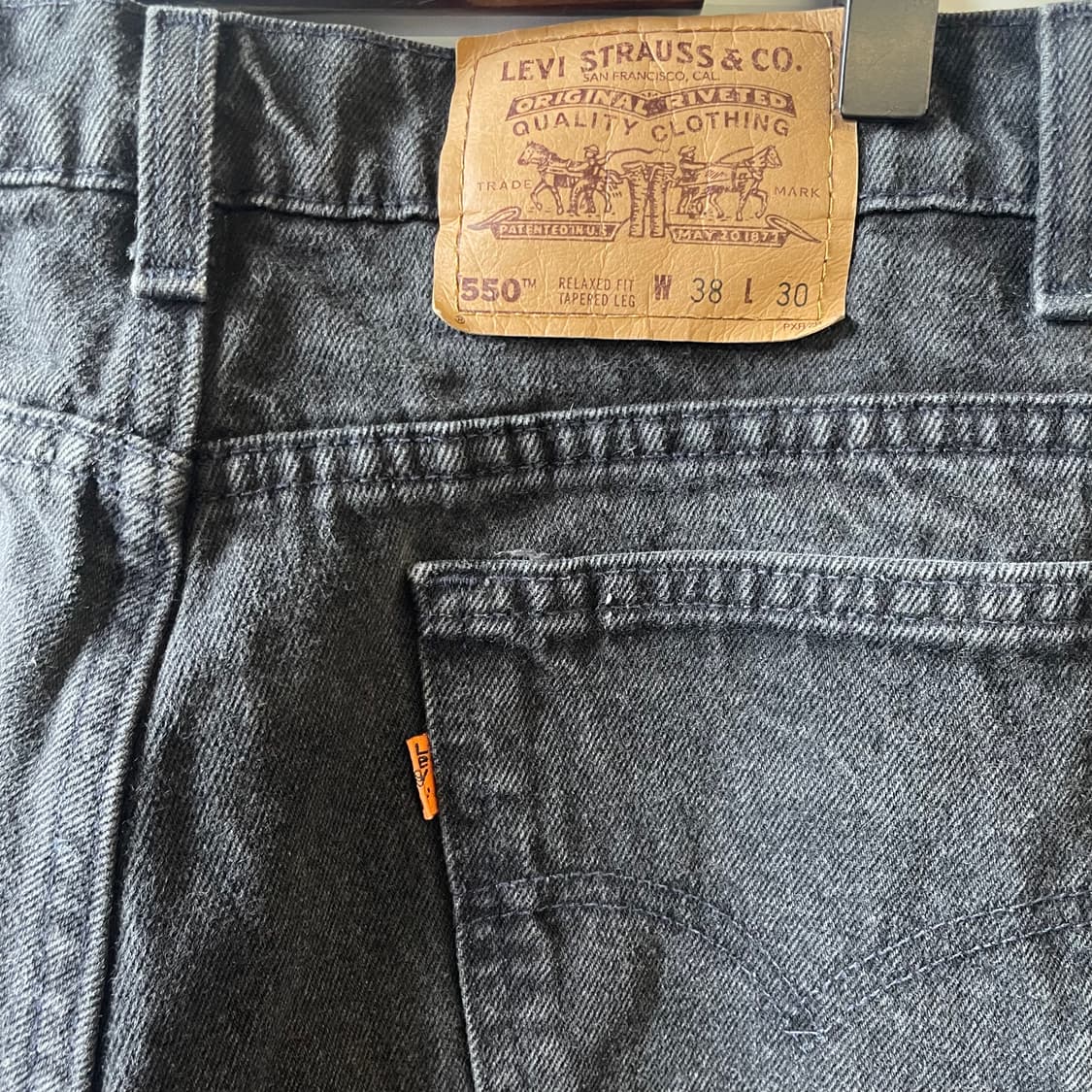 90s 리바이스550 흑청 데님팬츠 상품이미지7