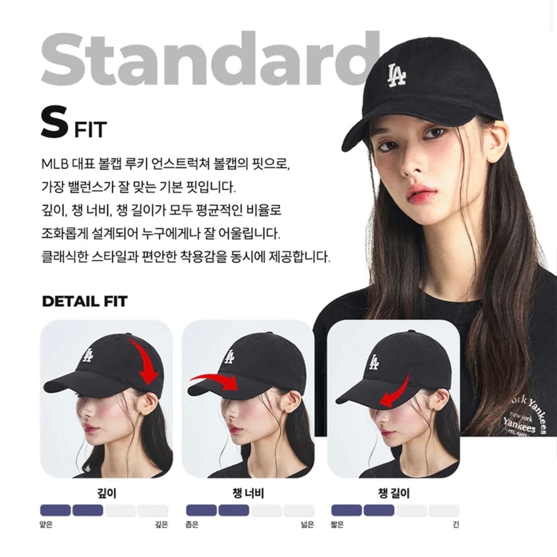 MLB 엠엘비 루키 언스트럭쳐 볼캡 NY 네이비 모자 상품이미지8