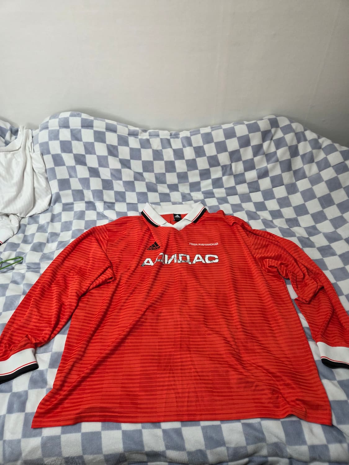 아디다스 GOSHA 고샤 루브친스키 콜라보 사커져지 카라티셔츠 레드 XL 상품이미지1