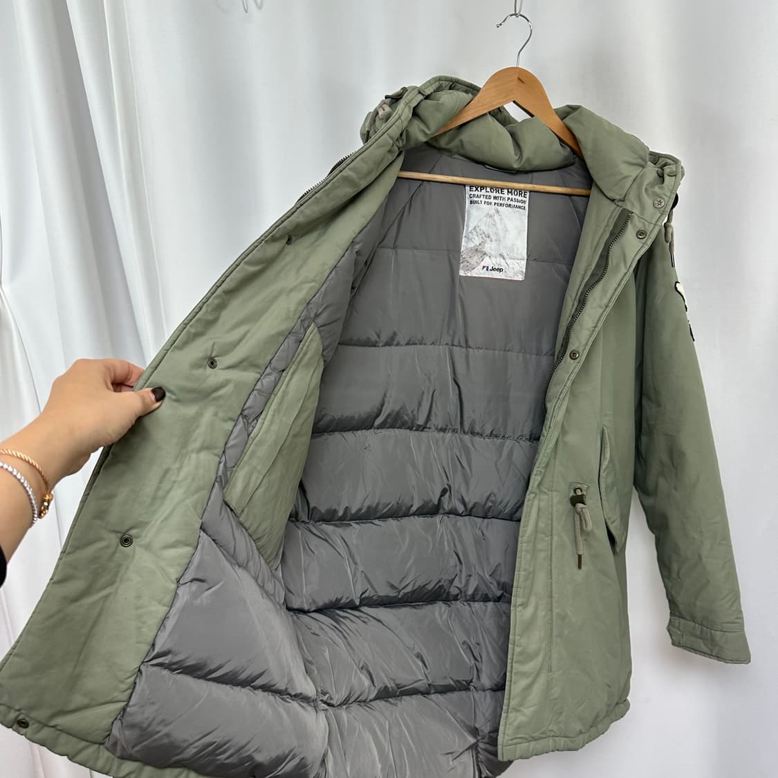   지프 남자 후드 패딩점퍼 오리털 솜빵빵 100 L  WEOE 상품이미지6