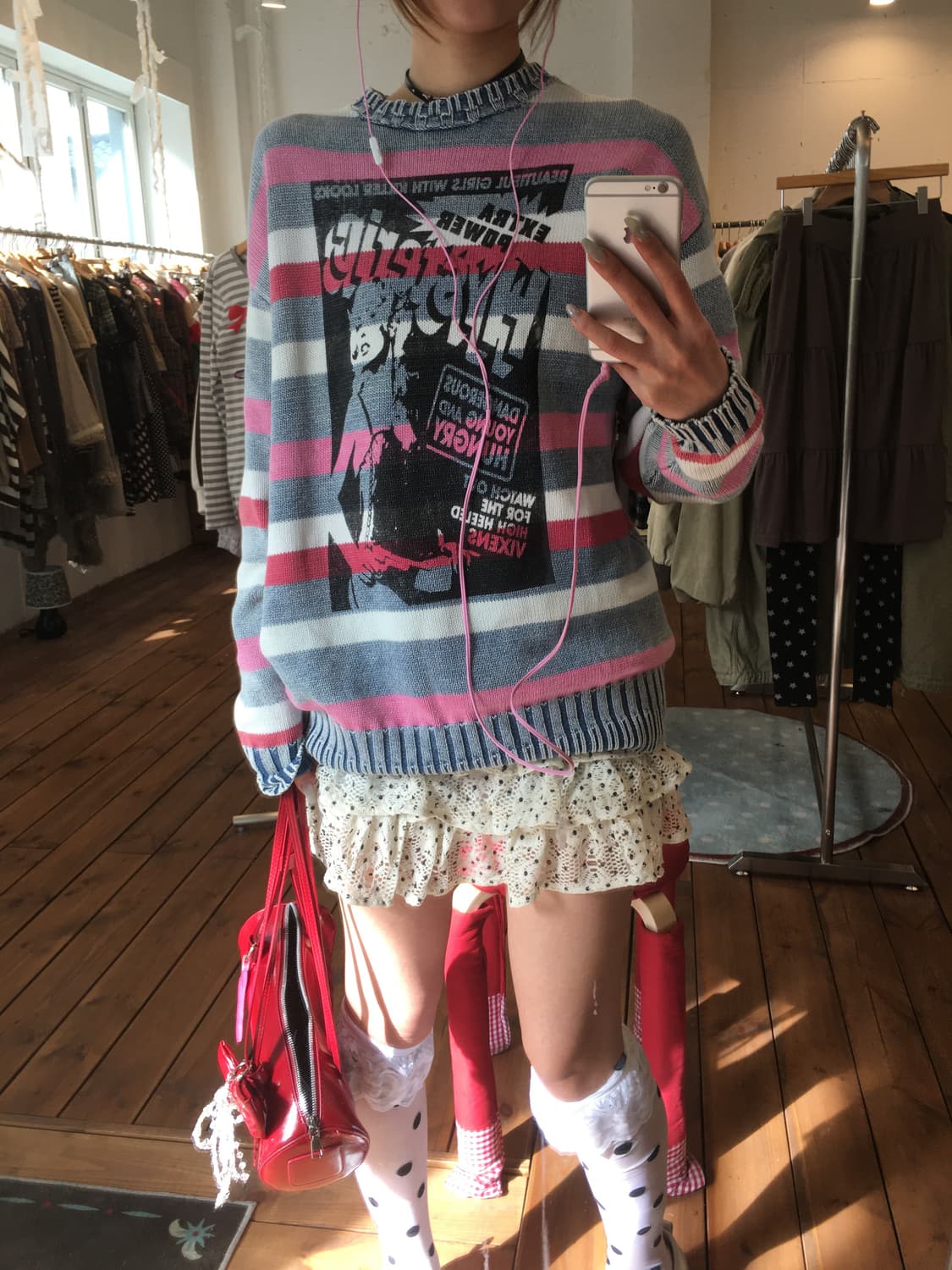 히스테릭글래머 히스걸 솜사탕 니트 상품이미지2