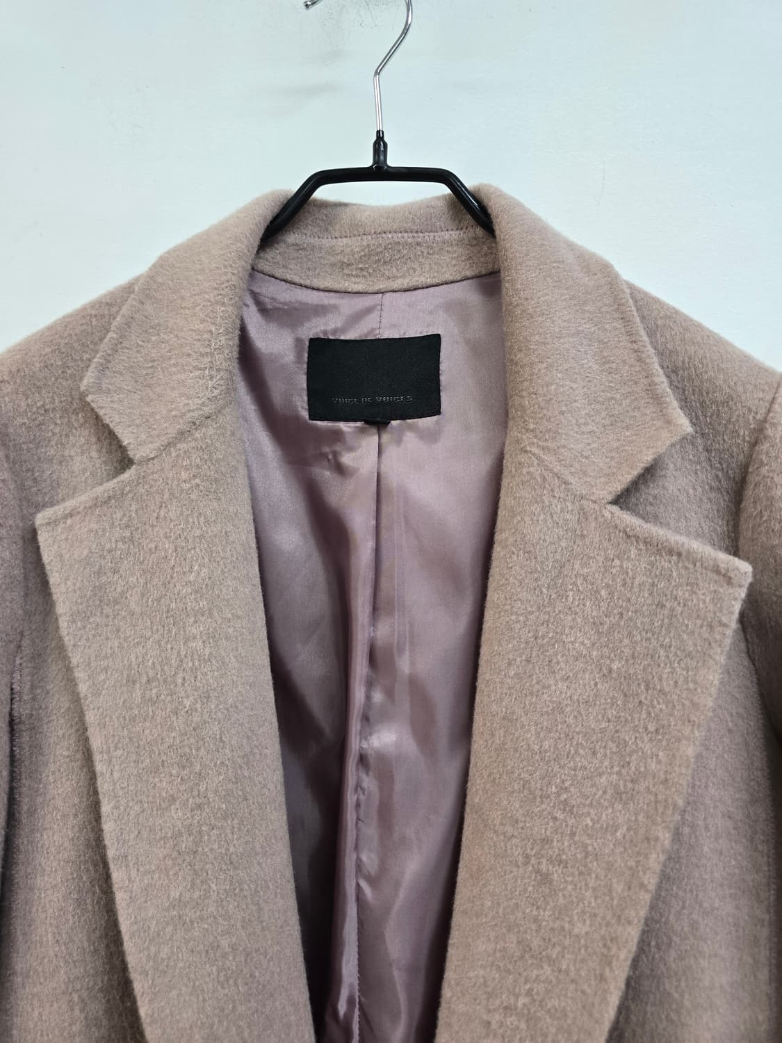 보브 캐시미어 블랜딩 오픈형 롱코트 상품이미지2