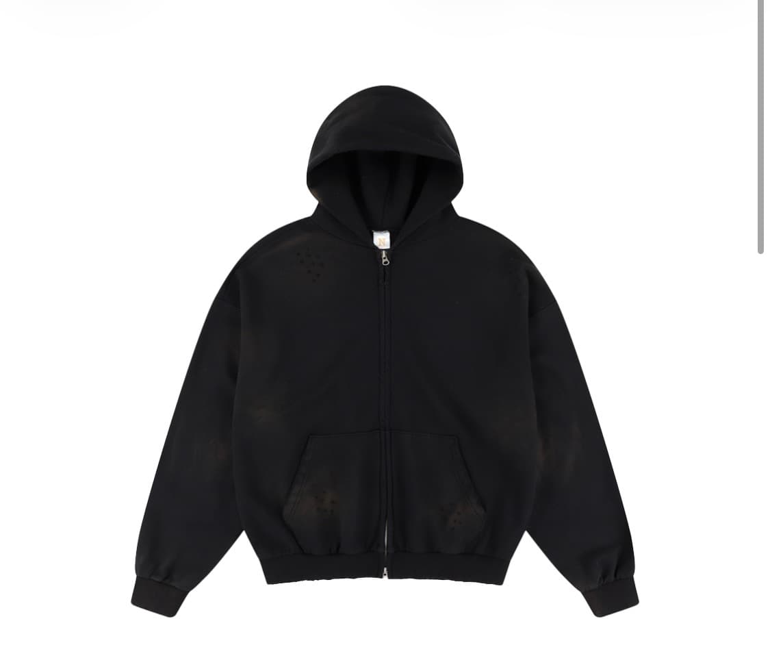 Netherworld Graffiti Zip Up Hoodie Black 상품이미지1