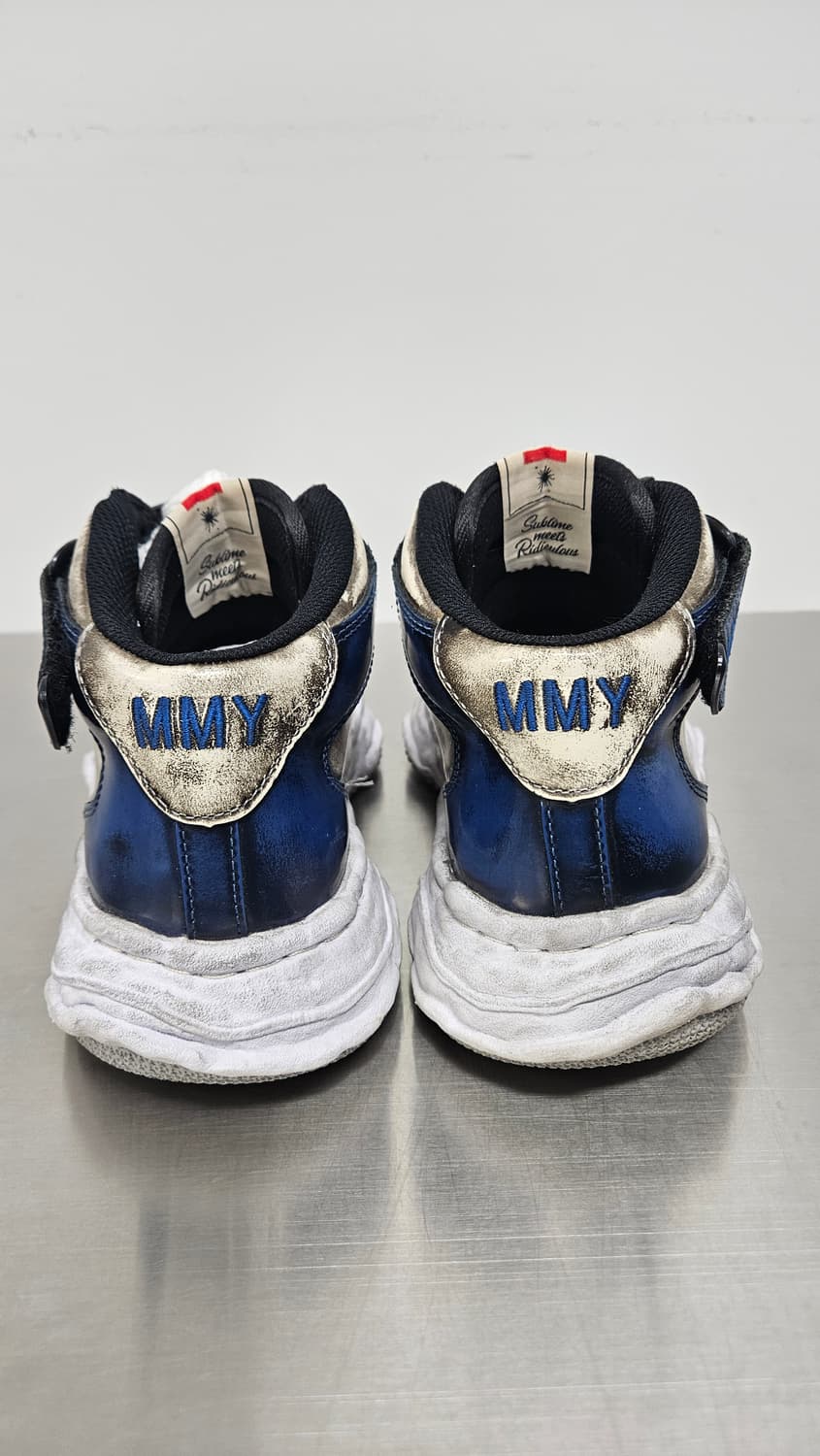 미하라야스히로 웨인 브러쉬드 페이턴트 하이탑 블루(40) 상품이미지3