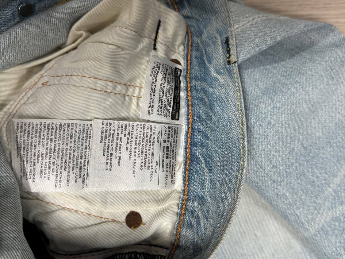 리바이스 501 wahsed denim 상품이미지5