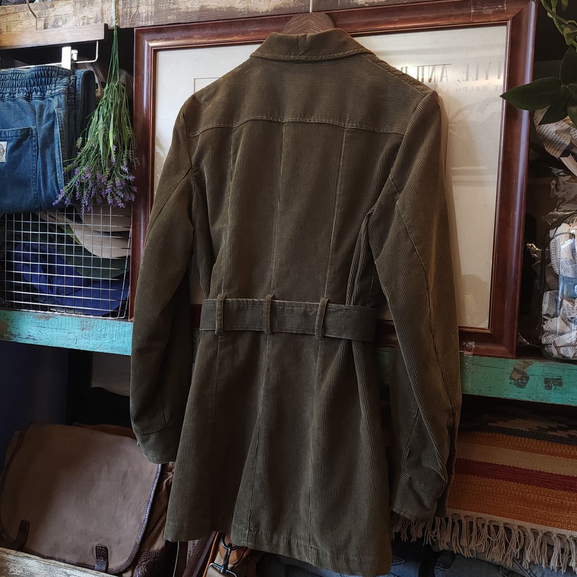 00년대 폴로 진스 여성용 벨티드 디테일 코듀로이 사파리 자켓 M 상품이미지4