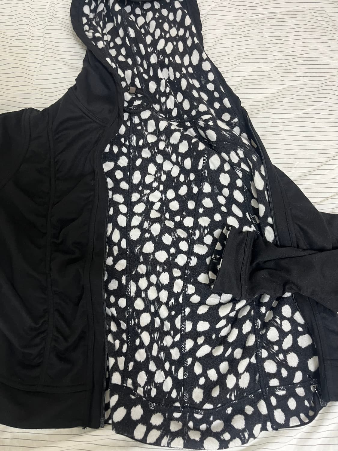 일본 빈티지 갸루 후드 집업 (도트 안감) 상품이미지3