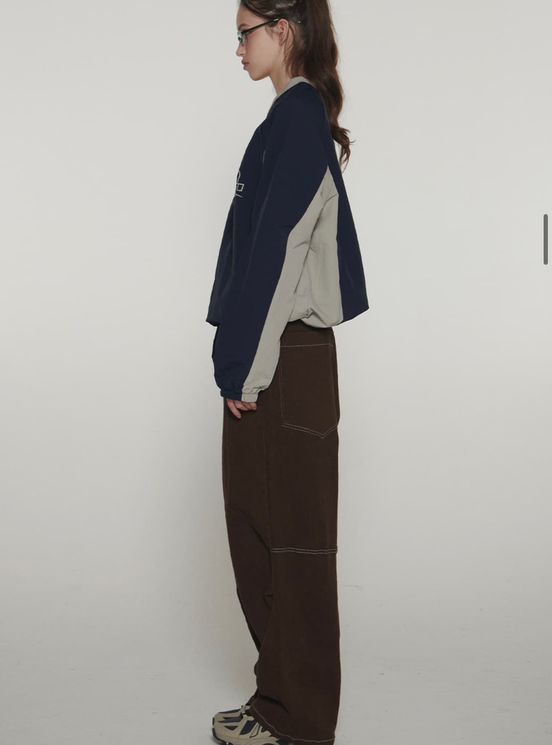 핀턱 절개 스티치 와이드 팬츠 상품이미지3