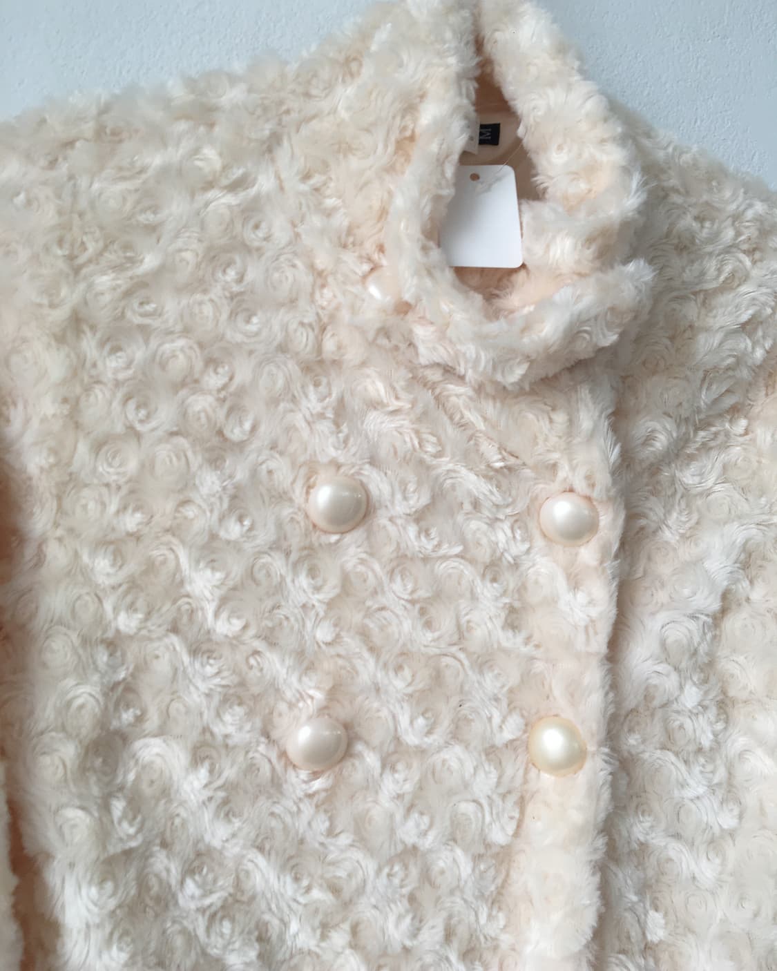 Double button fake fur high neck jacket 상품이미지3