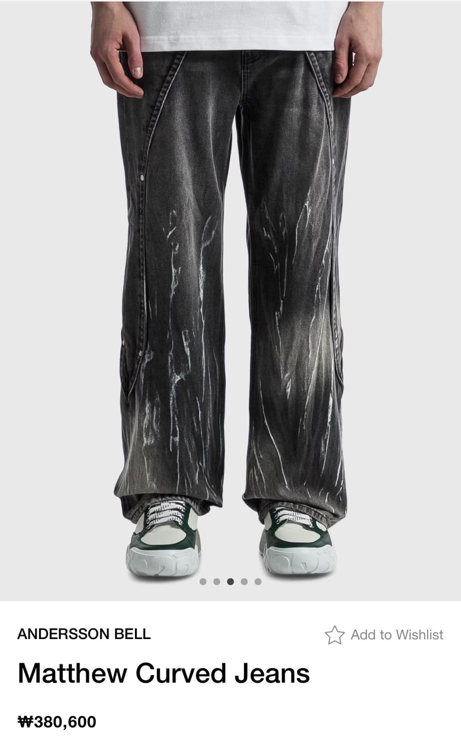 앤더슨벨 matthew curved jeans 상품이미지3