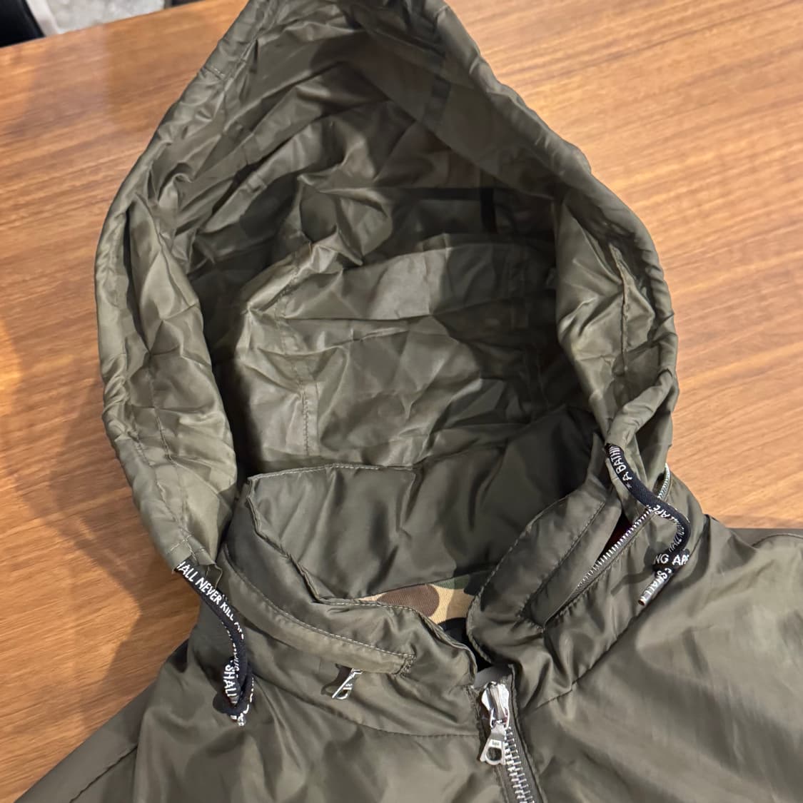 베이프 1st 카모 안감 후드 바람막이 M 상품이미지6