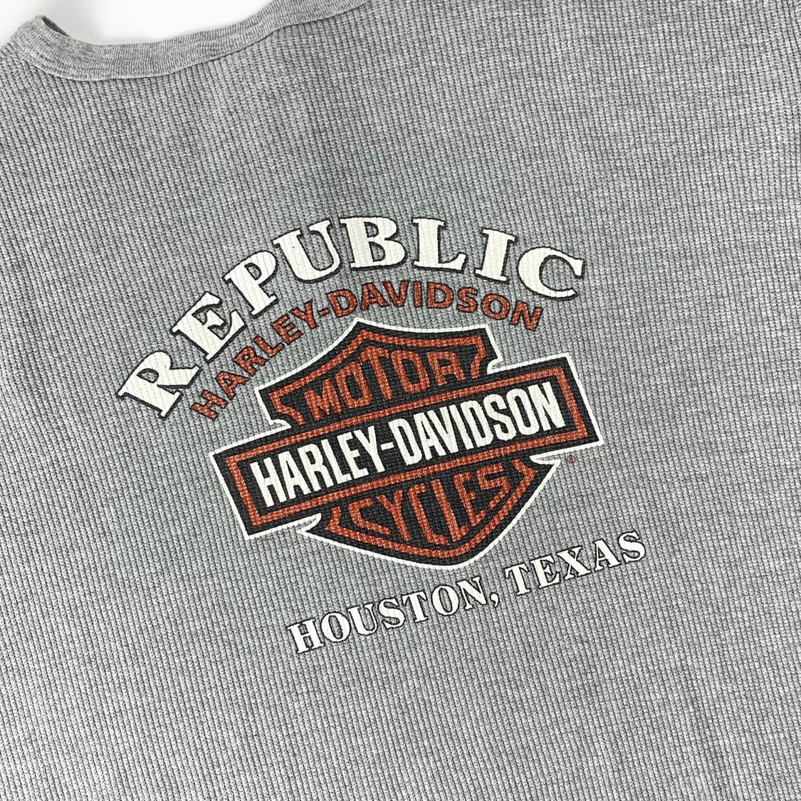 00s usa 할리 데이비슨 헨리넥 와플 롱슬리브 상품이미지4