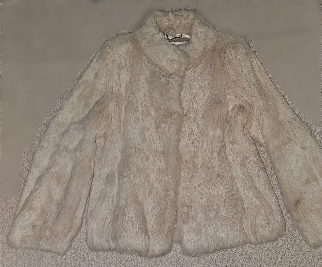 아이보리 토끼퍼 자켓 / 갸루 히메갸루 오네갸루 라떼갸루 y2k 상품이미지1