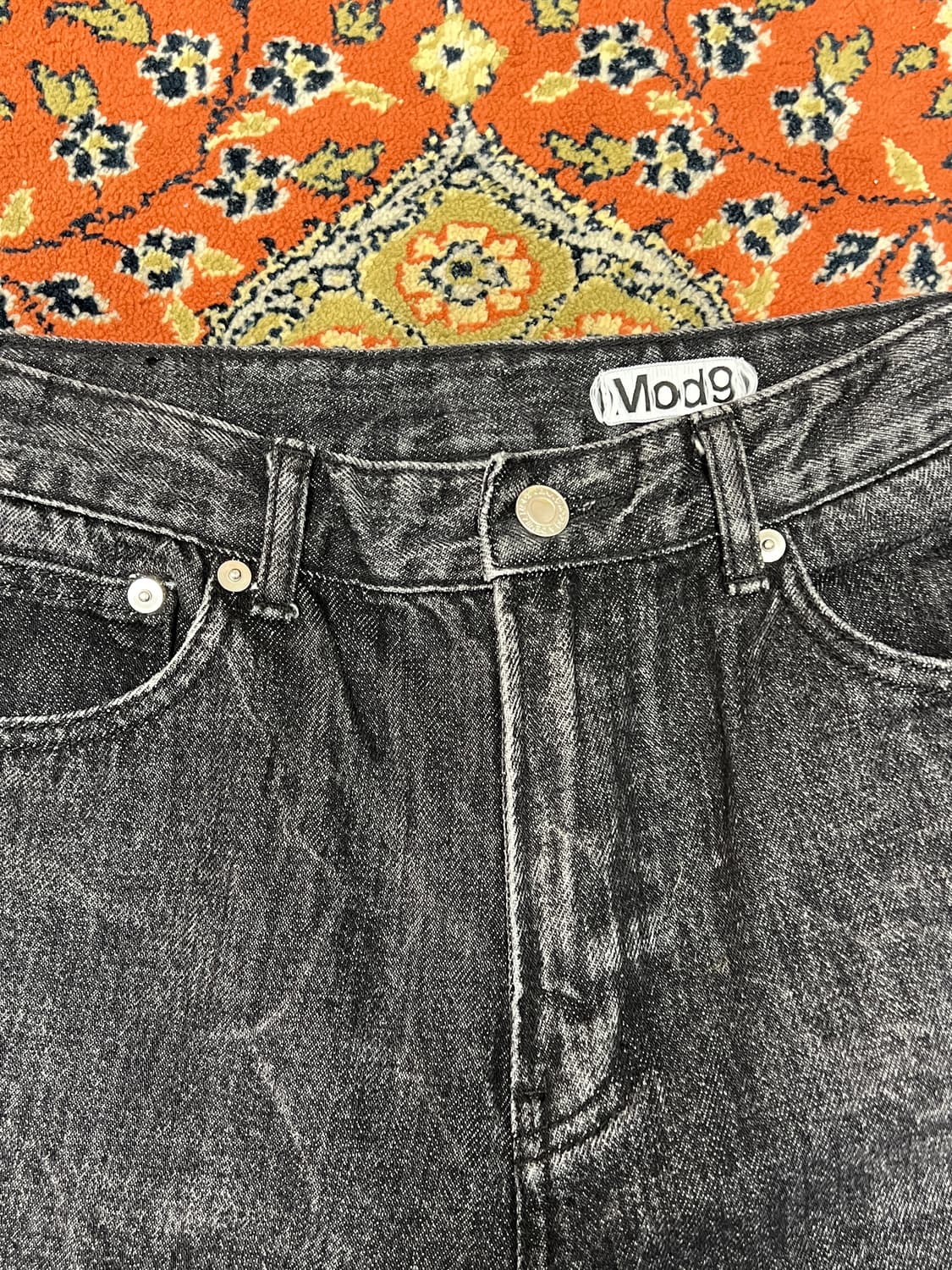 [29] 모드나인 MOD7W 흑청 와이드 데님 상품이미지2