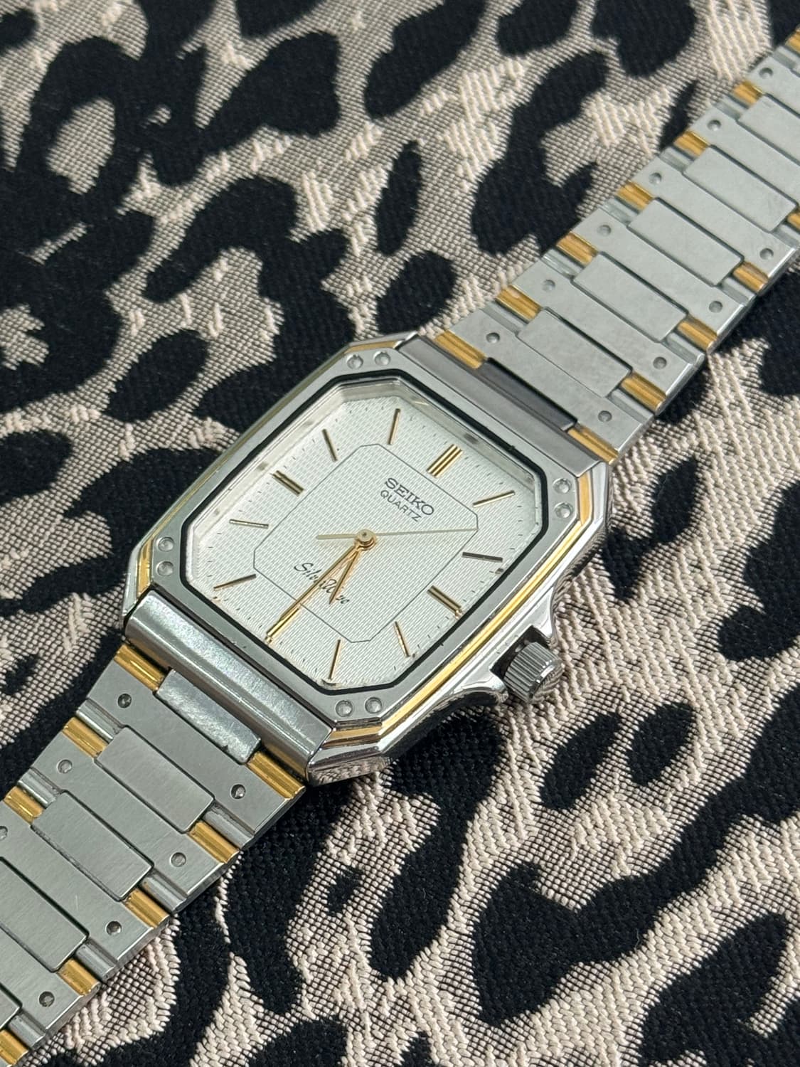 80s 빈티지 세이코 실버웨이브 탱크 쿼츠 상품이미지2