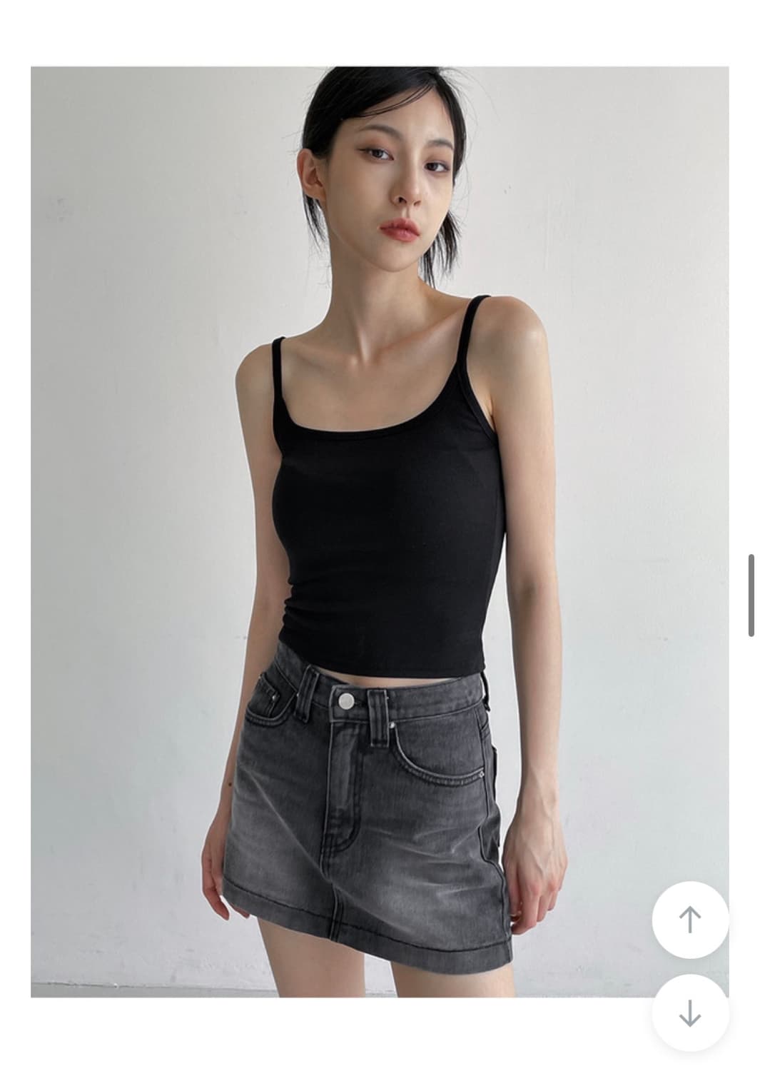 블랙업 로우라이즈 h스커트 새상품 M 상품이미지4