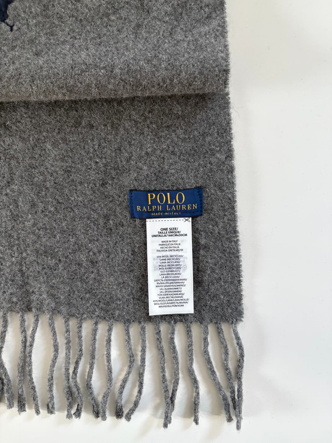 Polo 폴로 랄프로렌 신형 그레이컬러 울 머플러 상품이미지4