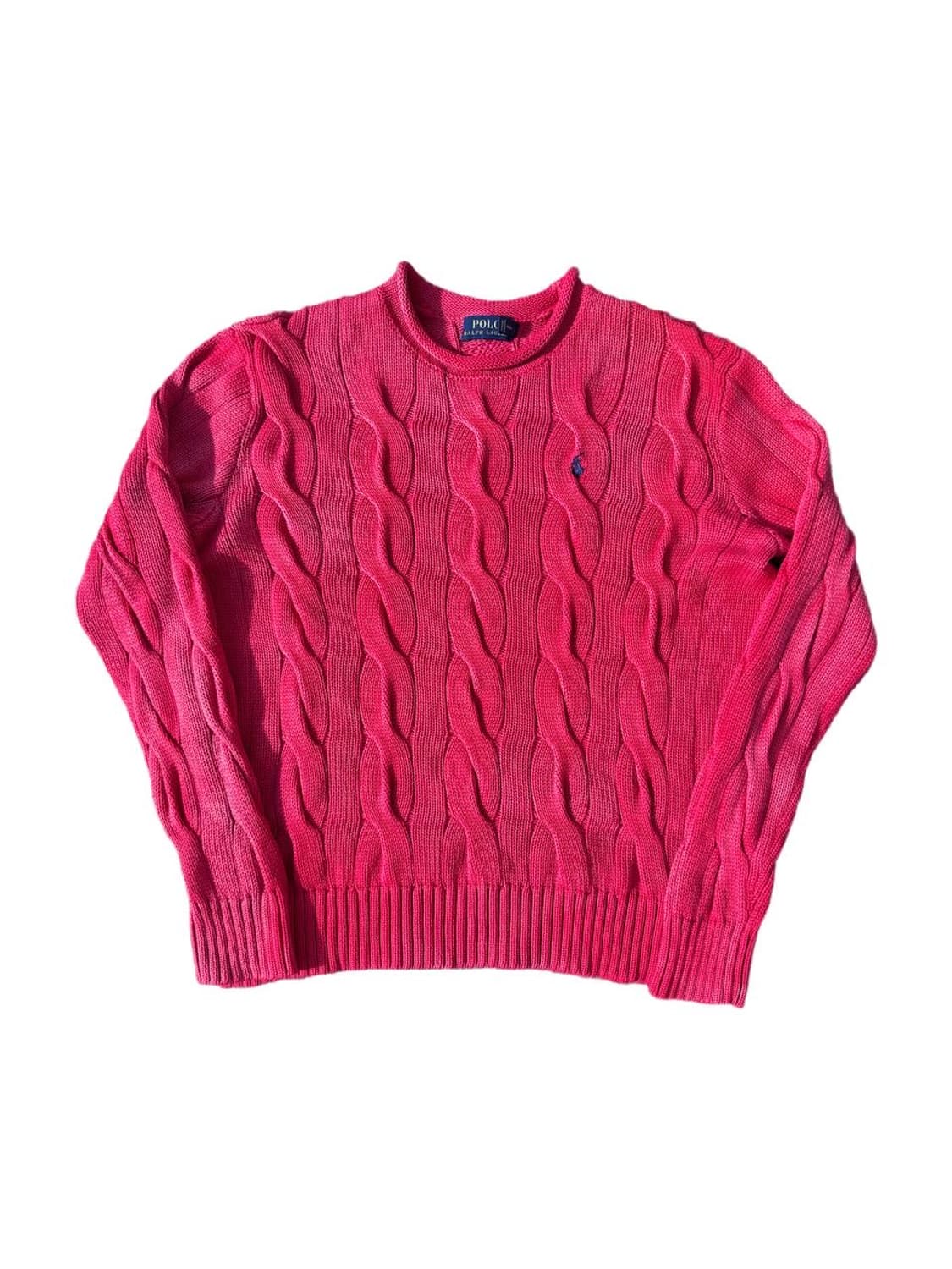 PRL roll neck cable cotton knit 상품이미지1