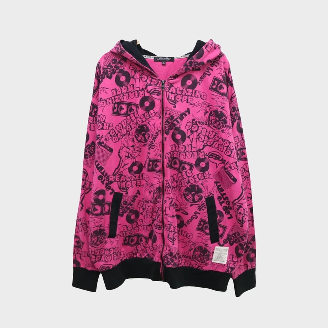 타임스텝 핑크 프린팅 후드집업 60671 상품이미지1