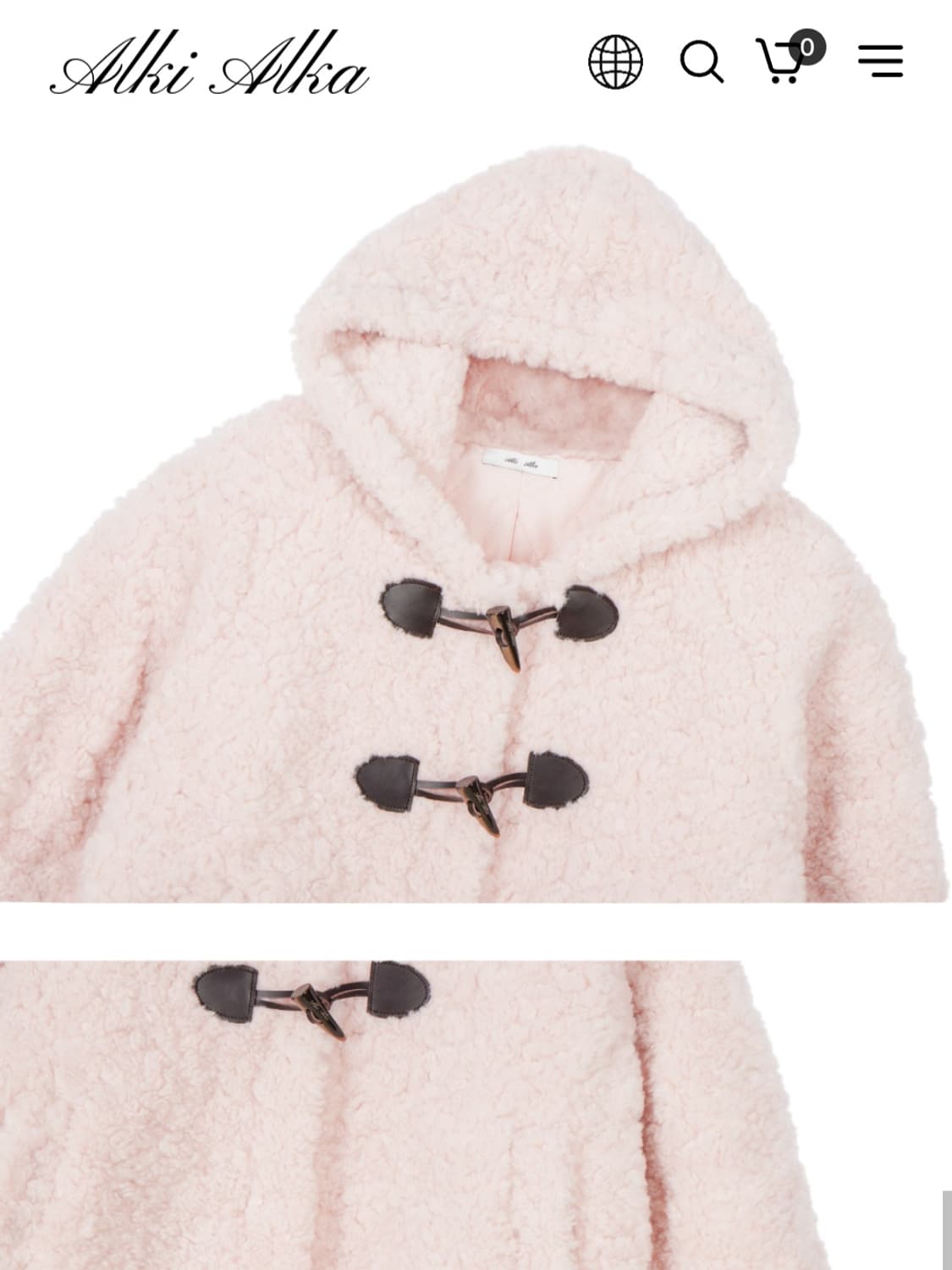 AlkiAlka 연분홍 후리스 자켓 상품이미지1