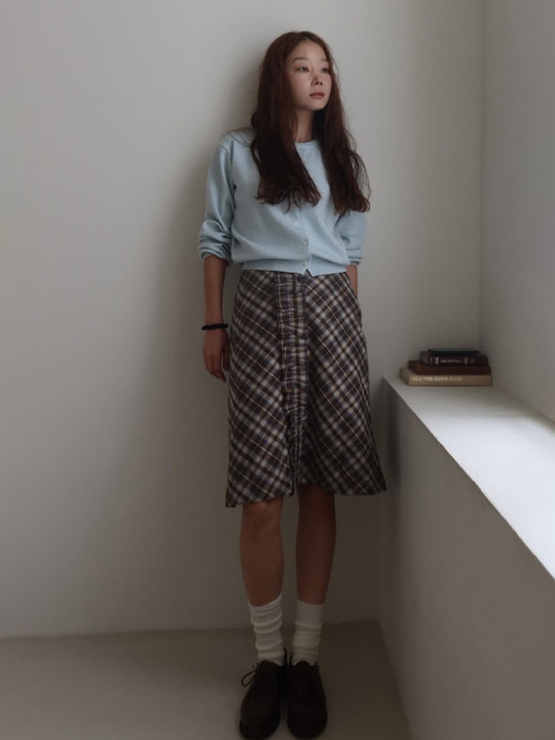 마가린핑거스 체크프릴미디스커트 상품이미지1