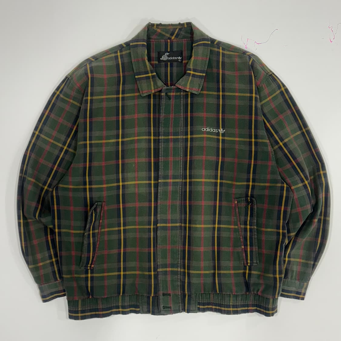 Adidas 아디다스 그린 체크 집업 자켓  상품이미지3