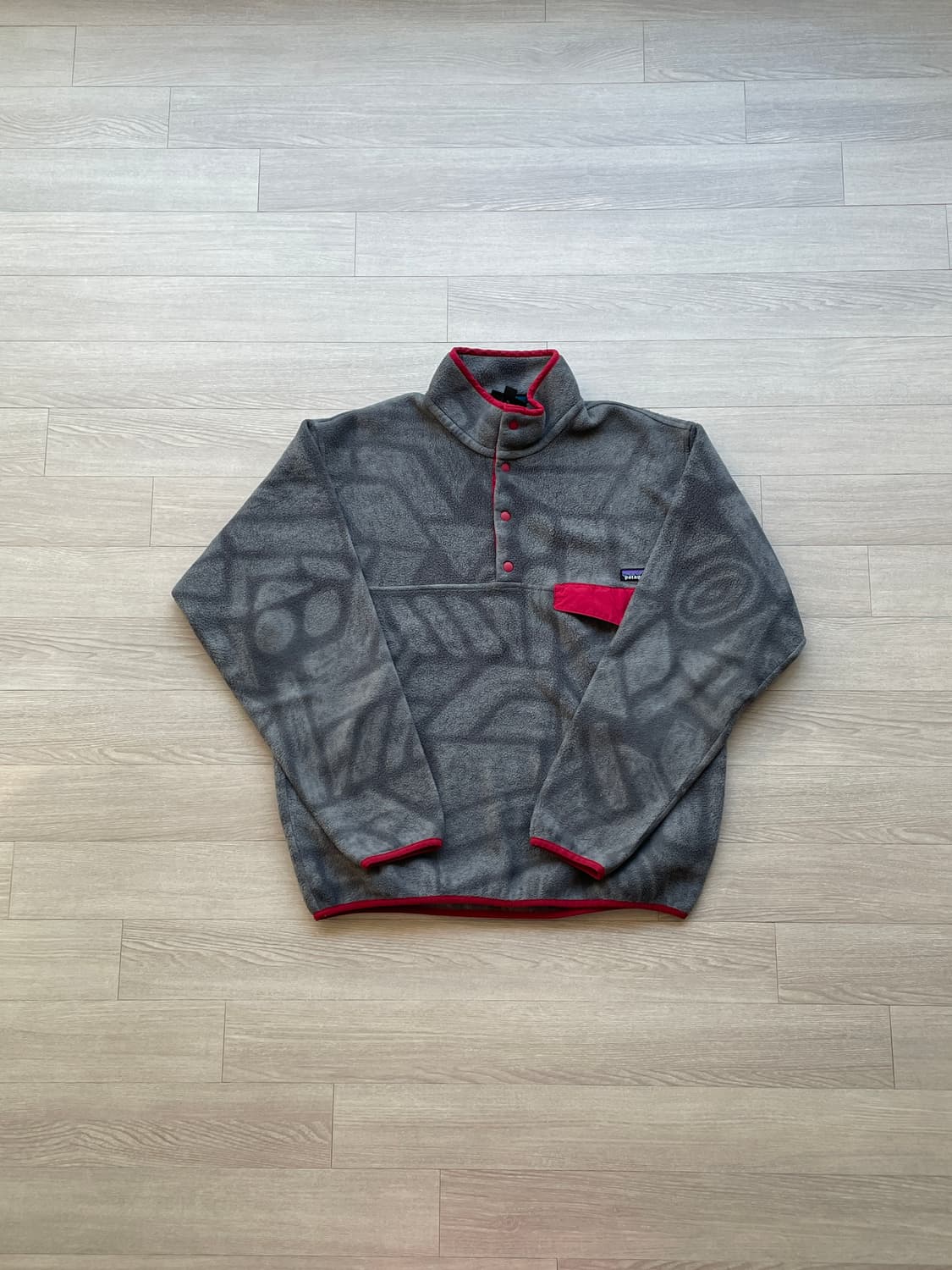 파타고니아 신칠라 아즈텍 그레이 레드 플리스 빈티지 patagonia 상품이미지1