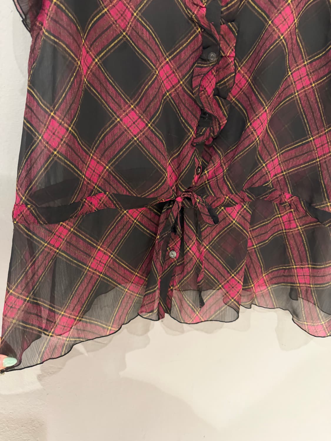 frill detail see-thorough blouse  상품이미지8